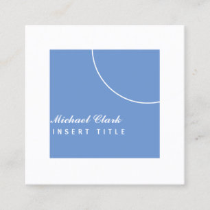 Attic Geometric Cornflower Blue Personalised Square Business Card