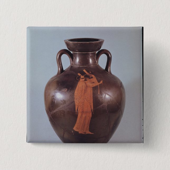 Attic red figure amphora 15 cm square badge (Front)