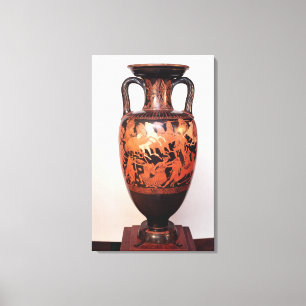 Attic red figure amphora canvas print