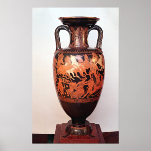 Attic red figure amphora poster