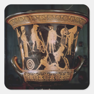Attic red figure calyx krater square sticker