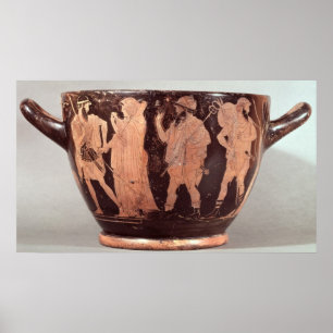 Attic red figure skyphos poster
