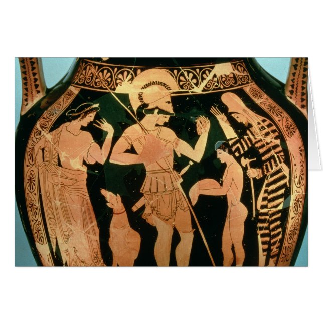 Attic Red figure vase depicting a soldier taking p (Front Horizontal)