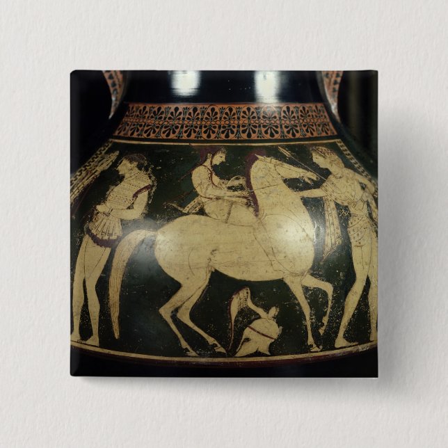Attic white-figure amphora 15 cm square badge (Front)