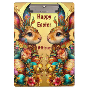 ATTICUS ~ HAPPY EASTER ~ EASTER BUNNIES ~ CLIPBOARD