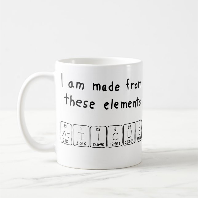 Atticus periodic table name mug (Left)