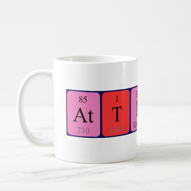 Atticus periodic table name mug (Left)