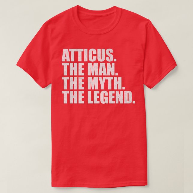 AtticusAtticus Name Atticus given name T-Shirt (Design Front)