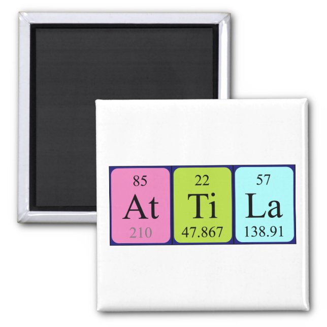 Attila periodic table name magnet (Front)