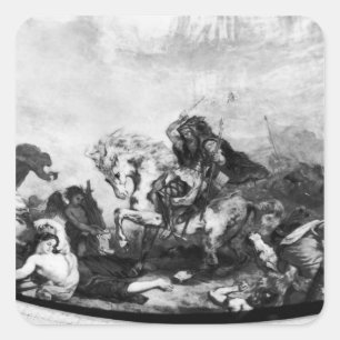 Attila the Hun  and his hordes Square Sticker