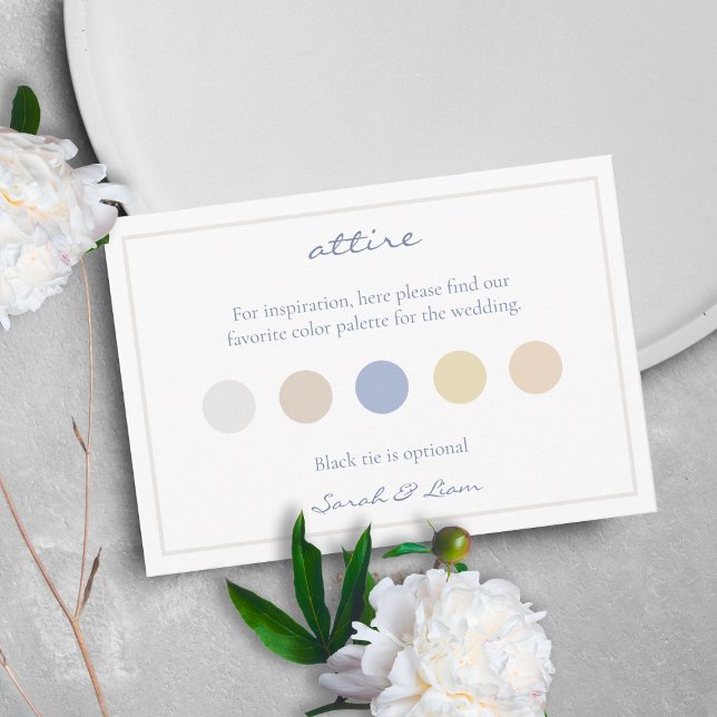 Attire Dress Code Pastels Wedding RSVP Enclosure Card (Creator Uploaded)