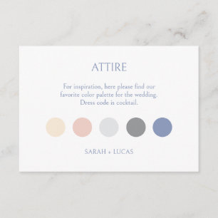 Attire Dress Code Wedding  Enclosure Card
