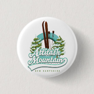 Attitash mountain new hampshire ski logo 3 cm round badge