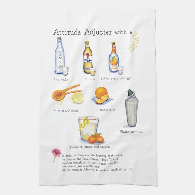 attitude adjuster cocktail bar cloth (Vertical)