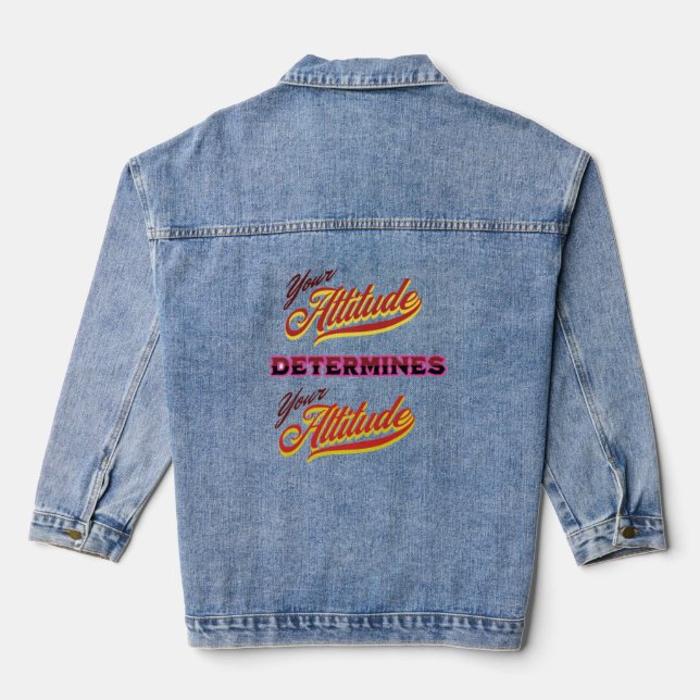  Attitude  Denim Jacket (Back)