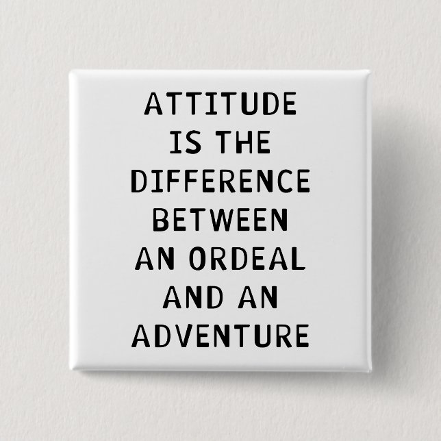 Attitude Difference 15 Cm Square Badge (Front)