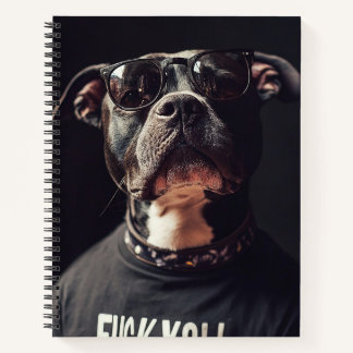 Attitude Dog in Sunglasses Notebook