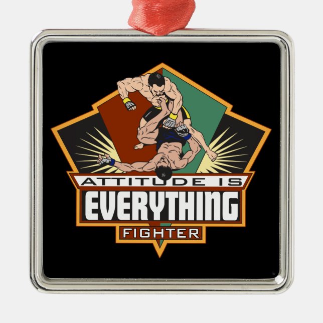 Attitude Fighter Metal Tree Decoration (Front)