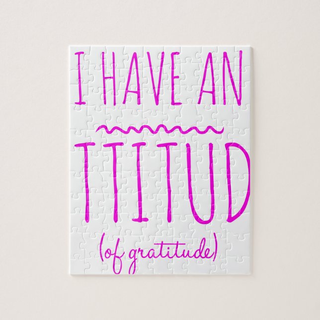 Attitude Gratitude Recovery Detox AA Jigsaw Puzzle (Vertical)