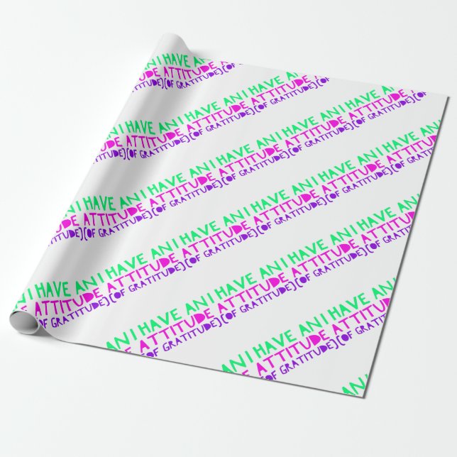 Attitude Gratitude Recovery Detox AA Wrapping Paper (Unrolled)