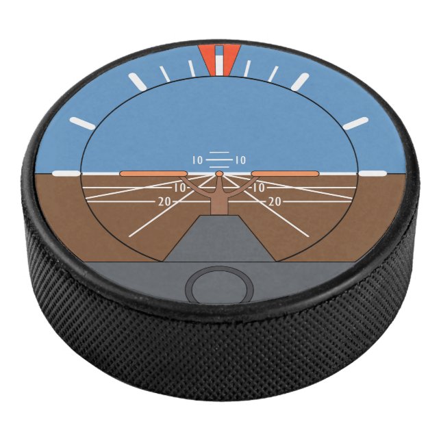 Attitude Indicator Aircraft Flight Instrument Hockey Puck (3/4)