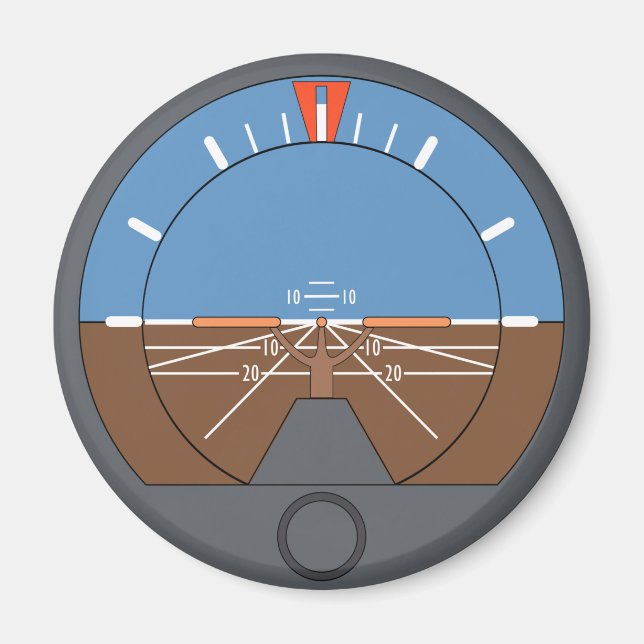 Attitude Indicator Aircraft Flight Instrument Magnet (Front)