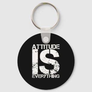 Attitude Is Everything - Insrational Quote Gift -  Key Ring