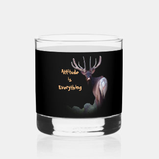 Attitude is Everything Whiskey Glass