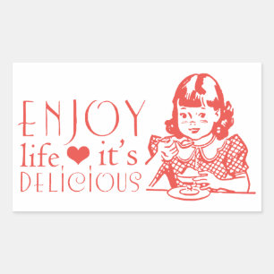 Attitude, Life Quote Motivational Kitchen Rectangular Sticker