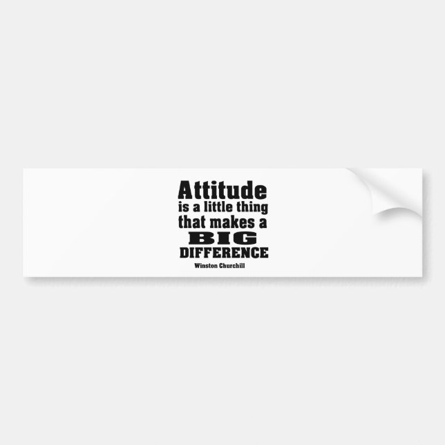 Attitude makes a big difference bumper sticker (Front)