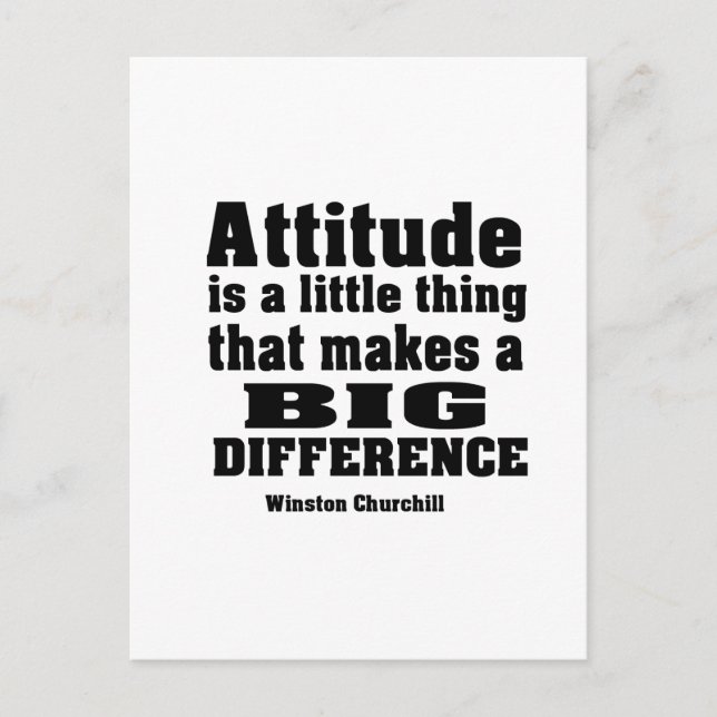 Attitude makes a big difference postcard (Front)