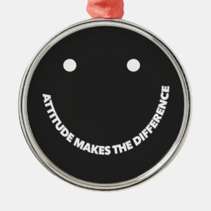 Attitude Makes The Difference Motivational Saying  Metal Tree Decoration