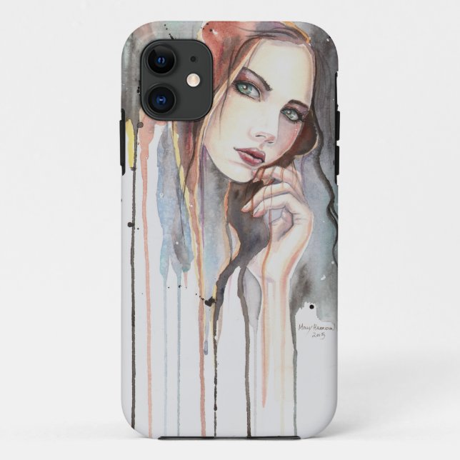 Attitude Modern Art Portrait of a Woman Case-Mate iPhone Case (Back)