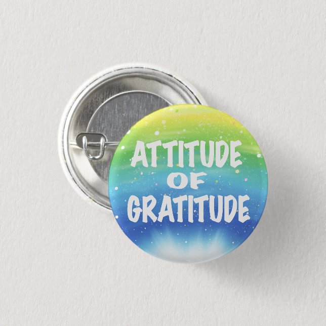 Attitude of Gratitude Starry Background 3 Cm Round Badge (Front & Back)