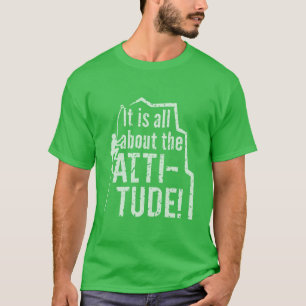 Attitude or Altitude Grunge Rock Climbing T-Shirt