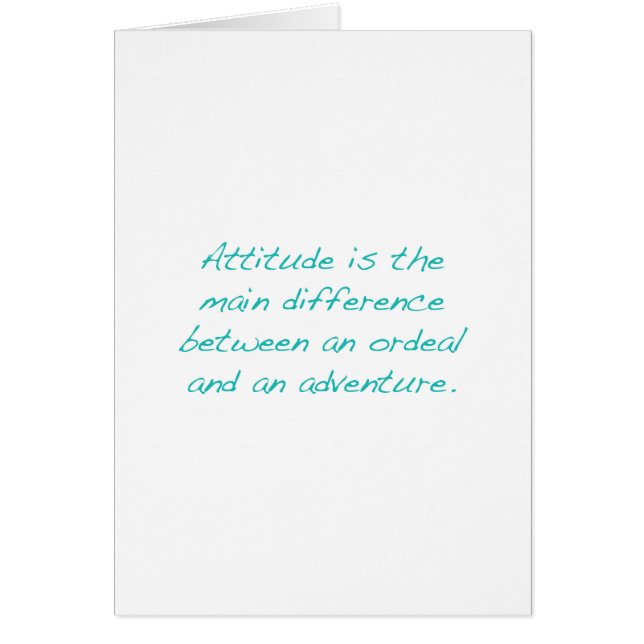 Attitude -- ordeal or  adventure (green) (Front)