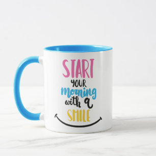 Attitude Quote Motivational Happy Face Morning Mug