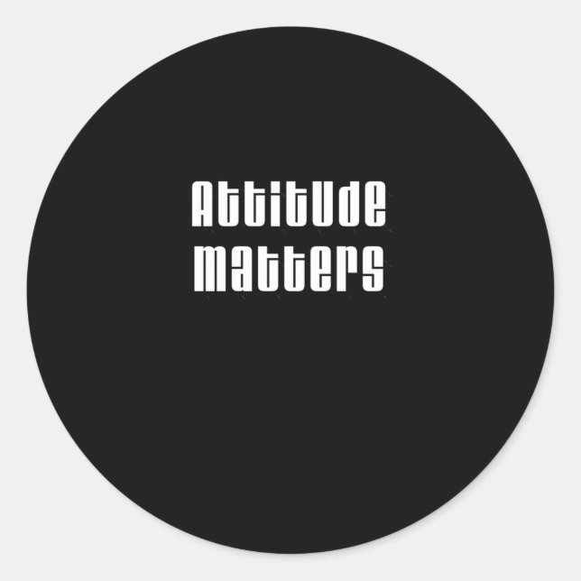 Attitude S Bold Typography Design Sticker  (Front)