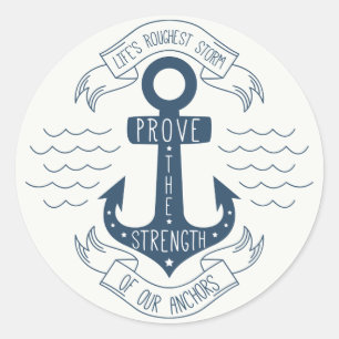 Attitude, Success Goals Motivational Quote Anchor Classic Round Sticker