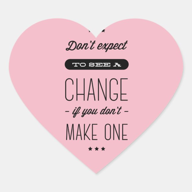 Attitude, Success, Goals, Motivational Quote Pink Heart Sticker (Front)