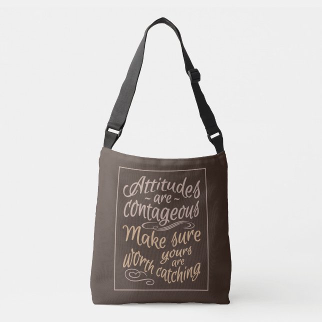 ATTITUDES custom colour motivational bags (Front)