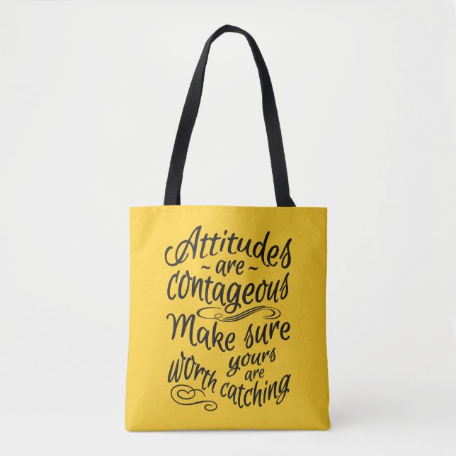 ATTITUDES custom colour motivational bags (Front)
