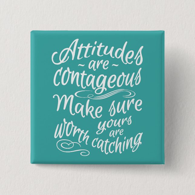 ATTITUDES custom colour motivational buttons (Front)