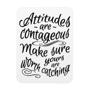 ATTITUDES custom colour motivational magnet