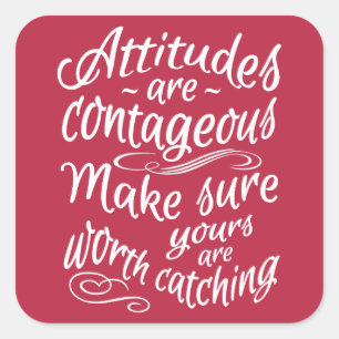 ATTITUDES custom colour motivational stickers