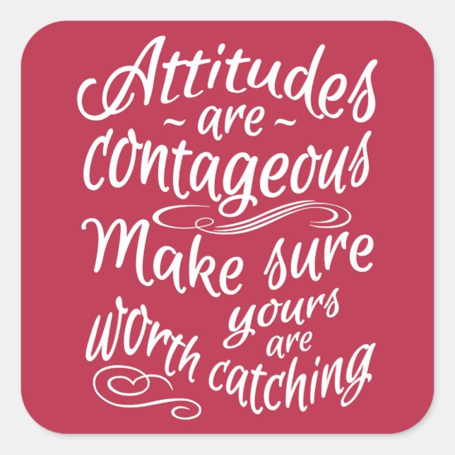 ATTITUDES custom colour motivational stickers (Front)