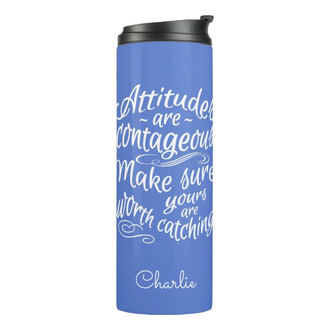 ATTITUDES custom monogram & colour tumbler (Rotated Left)