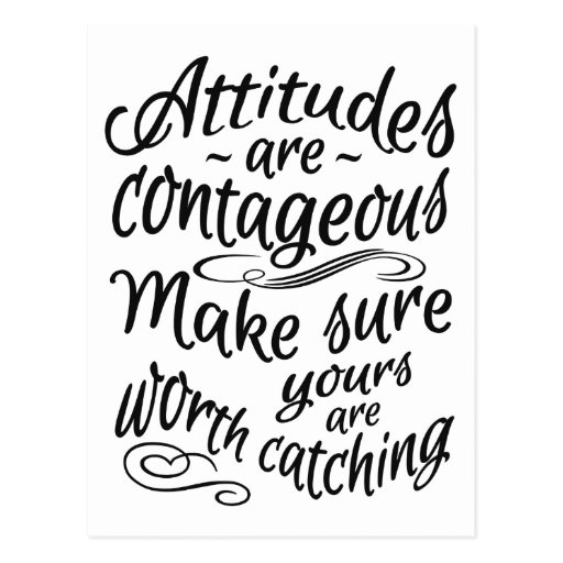 Image of ATTITUDES motivational postcard