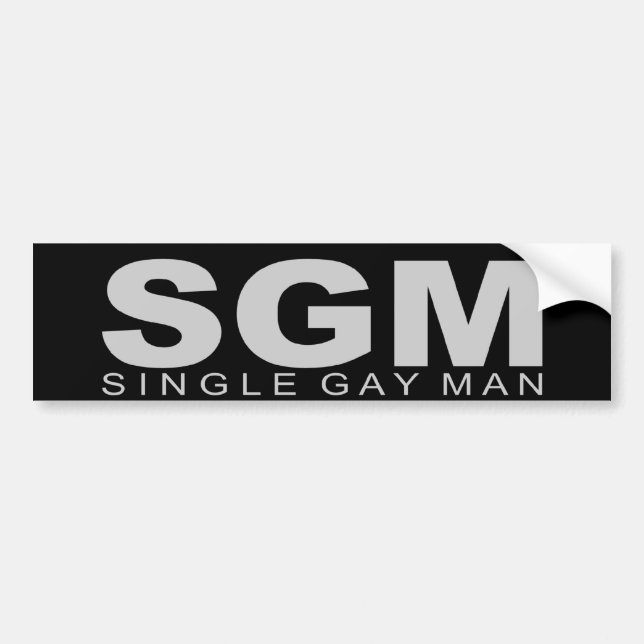 Attitudes - "Single Gay Man" Bumper Sticker (Front)