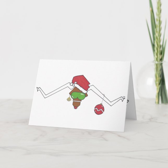 Attitudinous Animals® Lone Star Steer Christmas Holiday Card (Front)